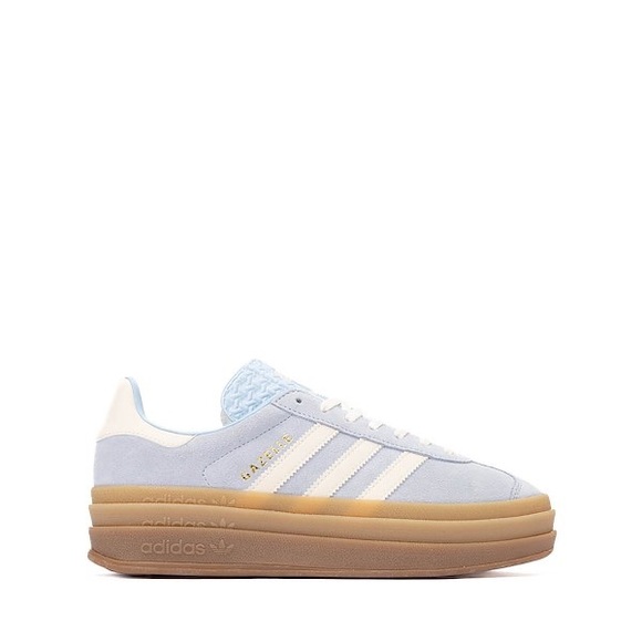 adidas Women’s Gazelle Bold- Clear Sky/Cream White/Gold Metallic, Size 9.5, NEW! - Picture 6 of 15